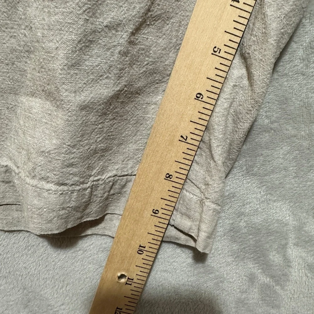 Banana Republic Aiden Short Mens 32 Light Brown Linen Cotton Blend Summer Shorts
